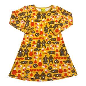 Girls DUNS Gingerbread Man Organic Dress Size 4/5